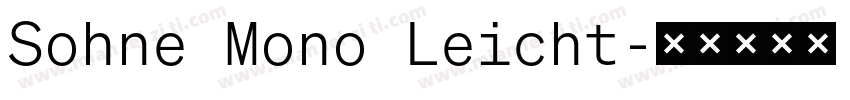 Sohne Mono Leicht字体转换